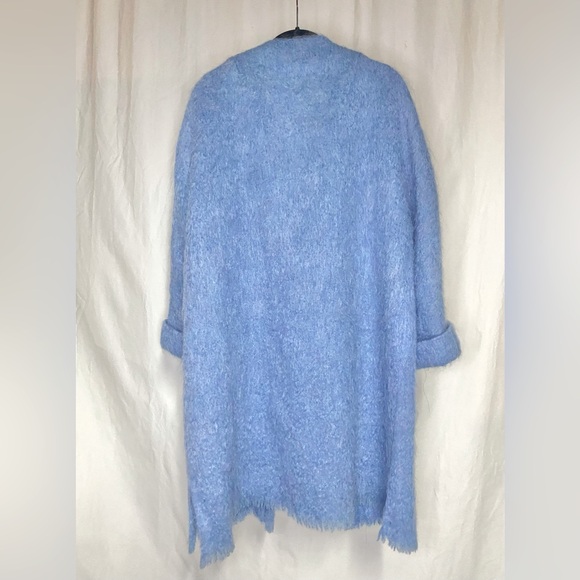 VTG ANDREW STEWART Mohair/Wool Jacket Blue Cardigan 1970’s Scotish Wool Vintage - Picture 2 of 8